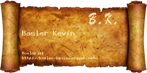 Basler Kevin névjegykártya
